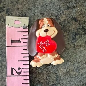 Vintage 80’s Hallmark Be Mine Dog Brooch